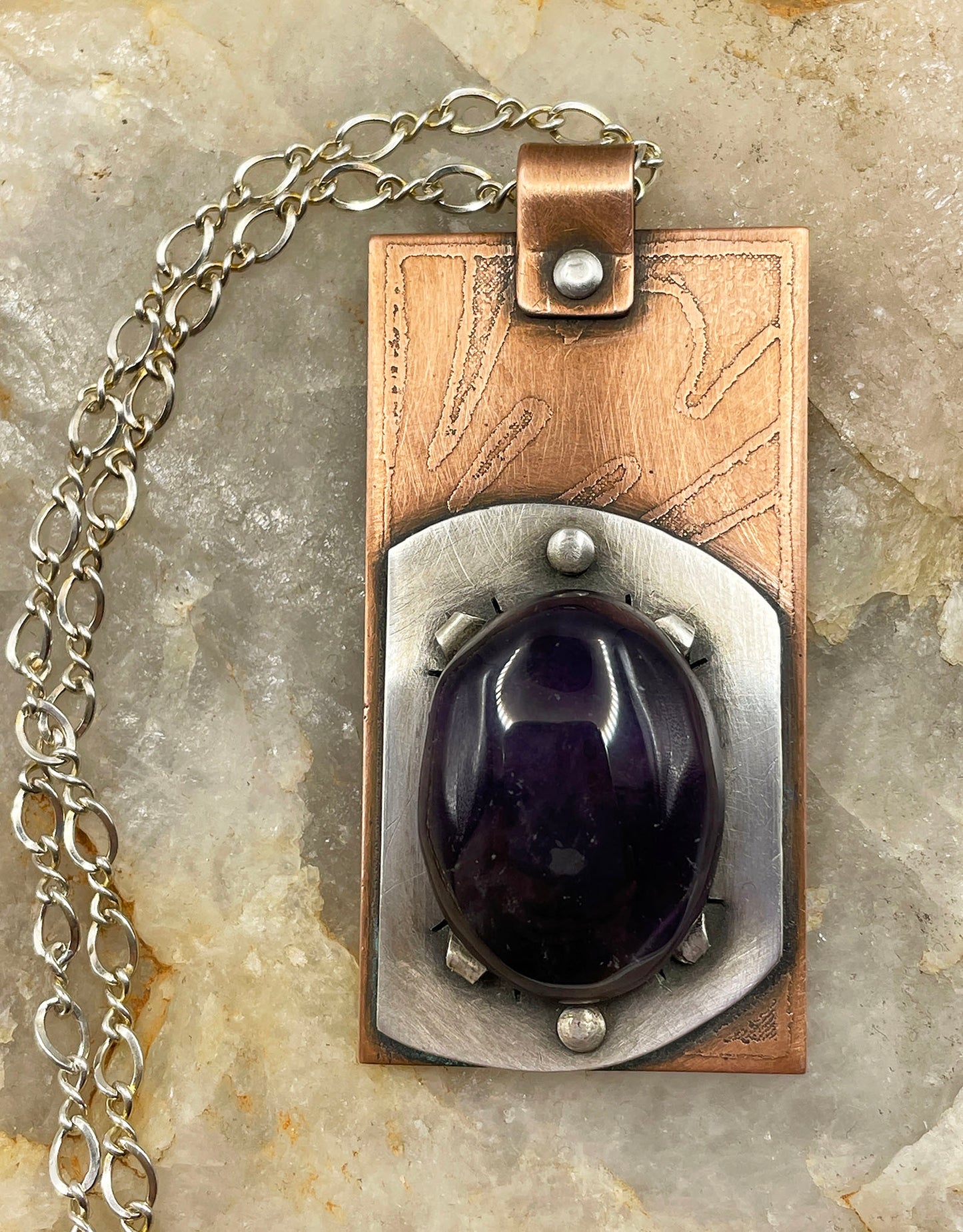 Ray of Amethyst Necklace