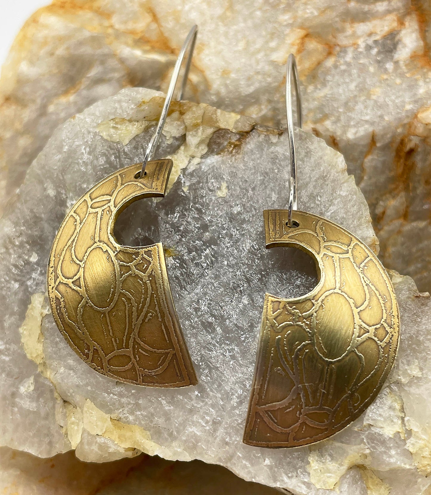 Looking Within-Brass Earrings