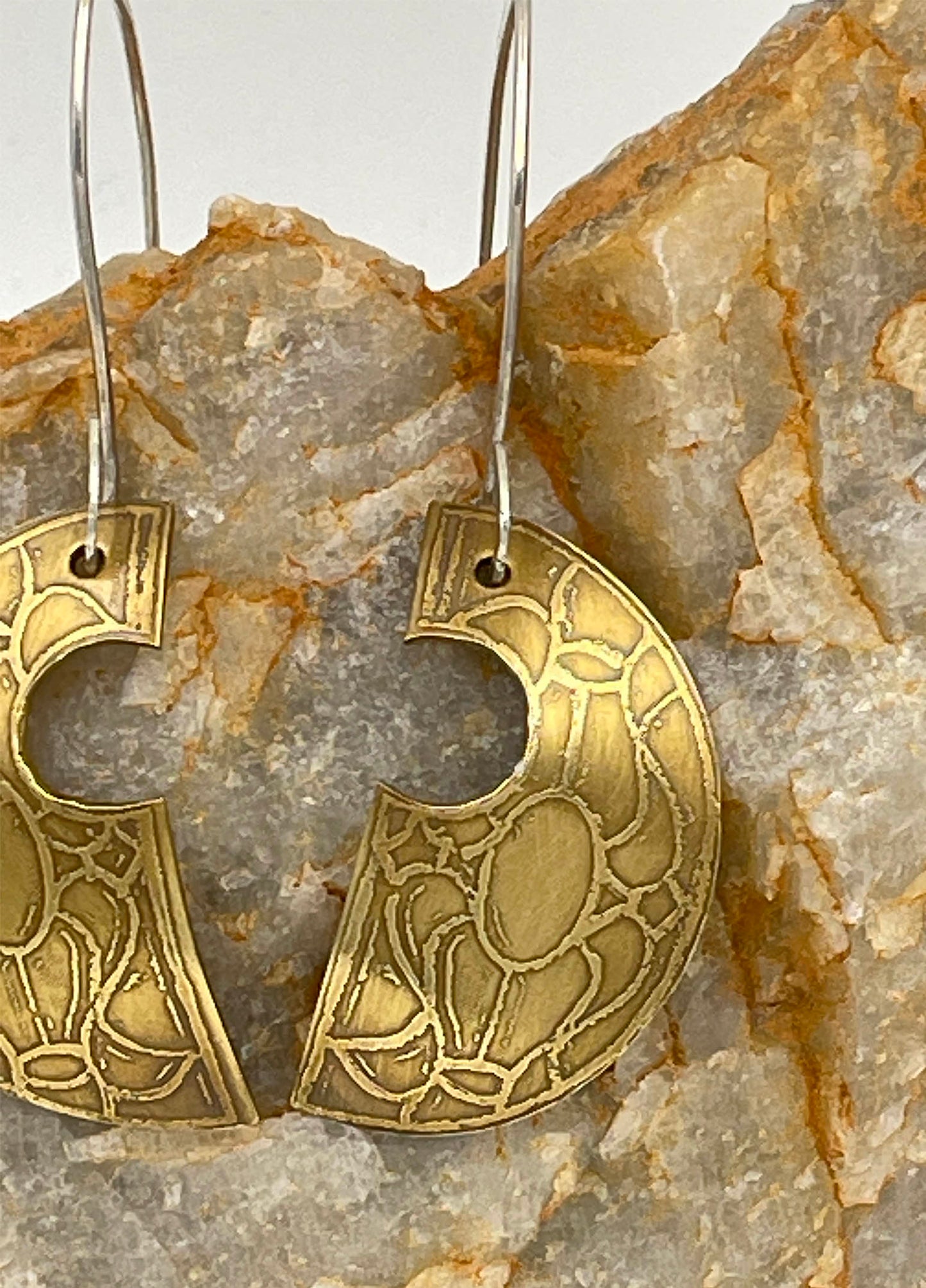 Looking Within-Brass Earrings