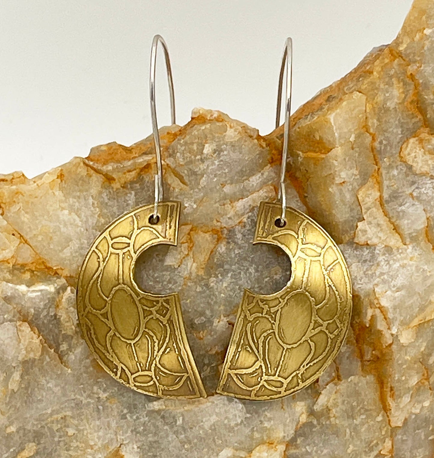 Looking Within-Brass Earrings