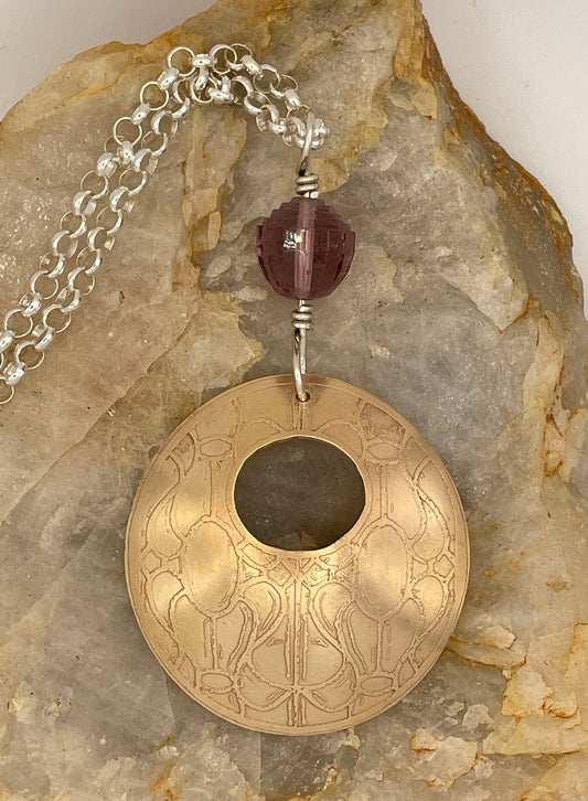 Looking Within Necklace - Brass